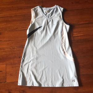Fila Powder Blue V Neck Tennis Dress